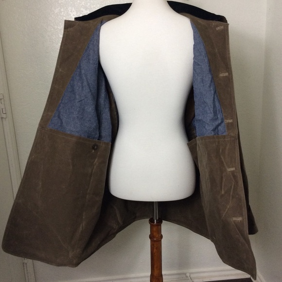 Mens Hunting Waxed Oiled Hunting Cotton Field Coat MADE IN USA - Picture 3 of 9